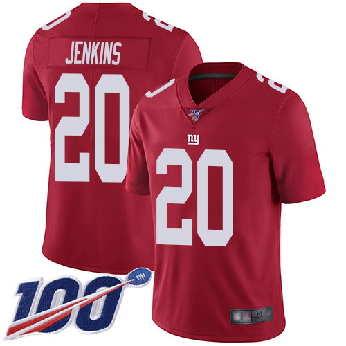 New York Giants #20 Janoris Jenkins Red Men's Stitched Limited Inverted Legend 100th Season Jersey Men's