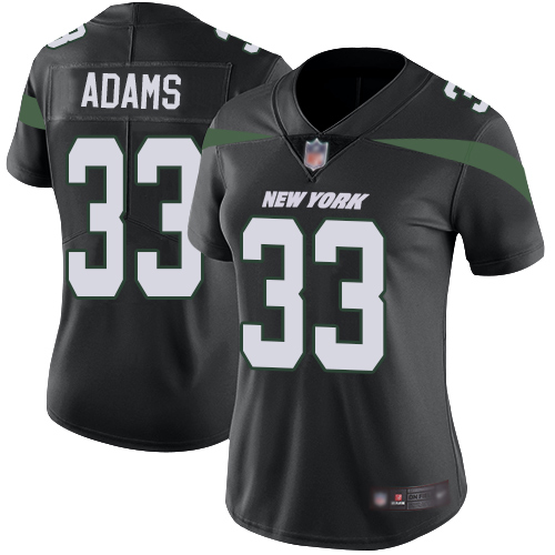 New York Jets #33 Jamal Adams Black Alternate Women's Stitched Vapor Untouchable Limited Jersey Womens