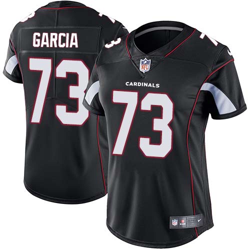 Arizona Cardinals #73 Max Garcia Black Alternate Women's Stitched Vapor Untouchable Limited Jersey Womens