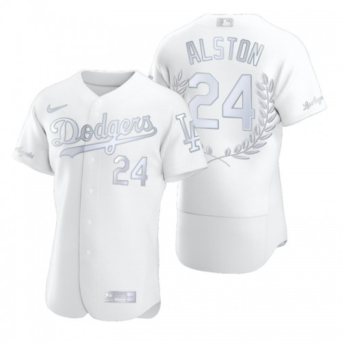 Los Angeles Los Angeles Dodgers #24 Walter Alston Men's Platinum MVP Limited Player Edition Jersey Men's