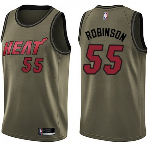 Miami Heat #55 Duncan Robinson Green Salute to Service Youth Swingman Jersey Youth