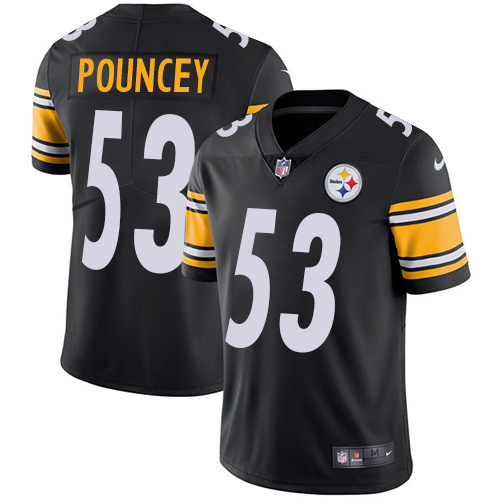 Pittsburgh Steelers #53 Maurkice Pouncey Black Team Color Men's Stitched Vapor Untouchable Limited Jersey Men's
