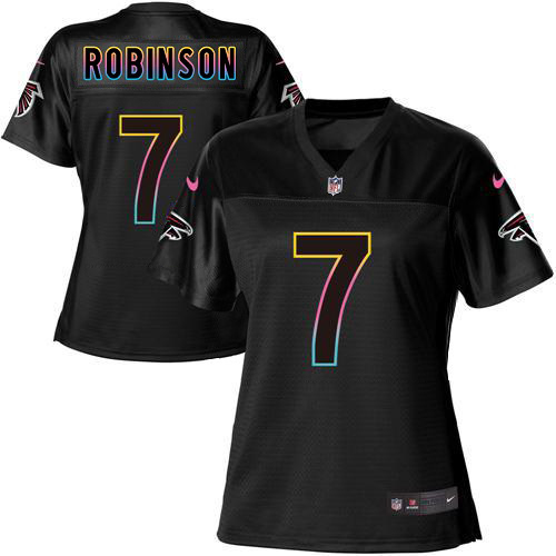 Falcons #7 Bijan Robinson Black Women's Fashion Game Jersey