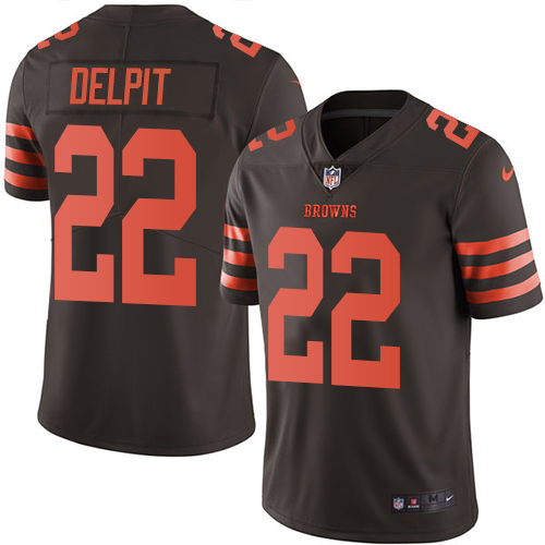 Cleveland Browns #22 Grant Delpit Brown Men's Stitched Limited Rush Jersey Men's