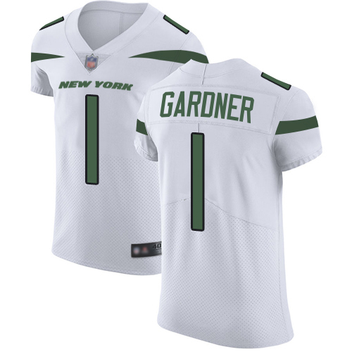 Jets #1 Ahmad Sauce Gardner White Men's Stitched Vapor Untouchable Elite Jersey
