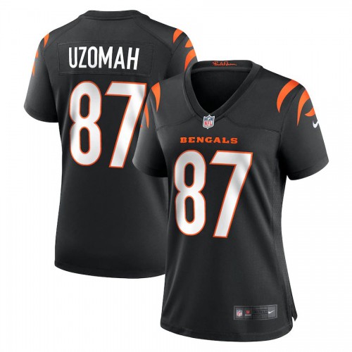 Cincinnati Cincinnati Bengals #87 C.J. Uzomah Black Women's Game Jersey Womens