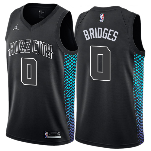 Charlotte Hornets #0 Miles Bridges Black Youth Jordan Swingman City Edition Jersey Youth