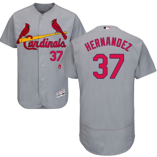 St.Louis Cardinals #37 Keith Hernandez Grey Flexbase Authentic Collection Stitched Jersey Men's