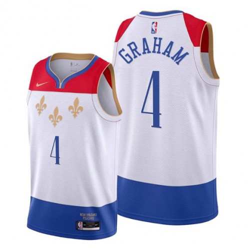 New Orleans Pelicans #4 Devonte Graham White Womens Swingman 2020-21 City Edition Jersey Womens