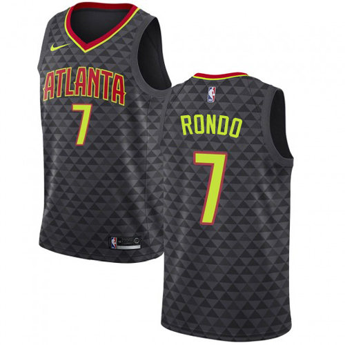 Atlanta Hawks #7 Rajon Rondo Black Youth Swingman Icon Edition Jersey Youth