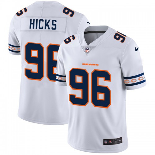 Chicago Chicago Bears #96 Akiem Hicks White Team Logo Vapor Limited Jersey Men's