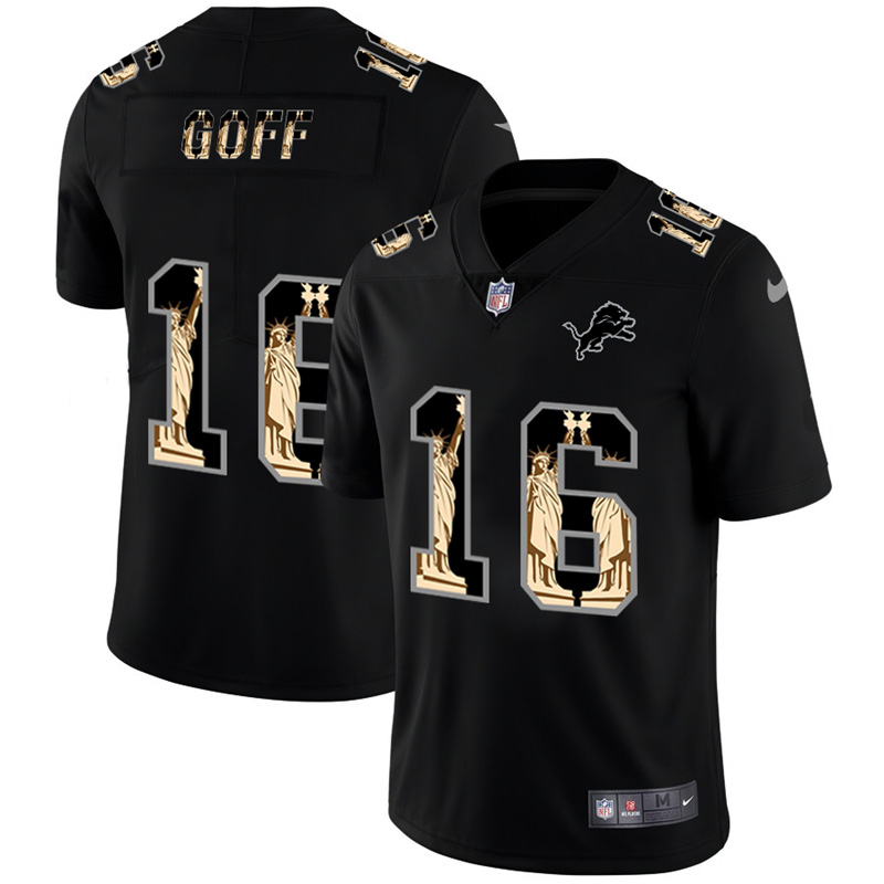 Detroit Lions #16 Jared Men's Carbon Black Vapor Cristo Redentor Limited Jersey