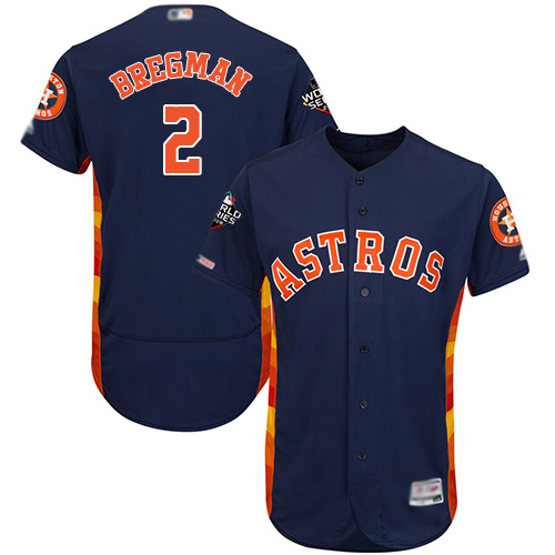 Houston Astros #2 Alex Bregman Navy Blue Flexbase Authentic Collection 2019 World Series Bound Stitched Jersey Men's