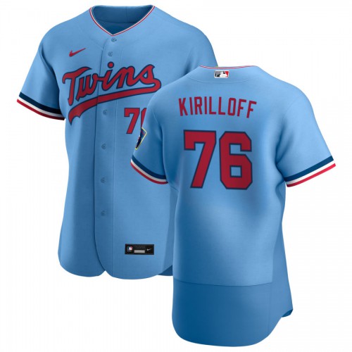 Minnesota Minnesota Twins #76 Alex Kirilloff Men's Light Blue Alternate 2020 Authentic Team Jersey Men's