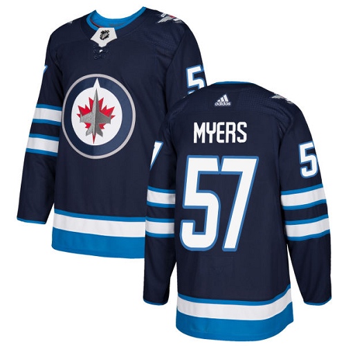 Adidas Winnipeg Jets #57 Tyler Myers Navy Blue Home Authentic Stitched Youth Jersey Youth