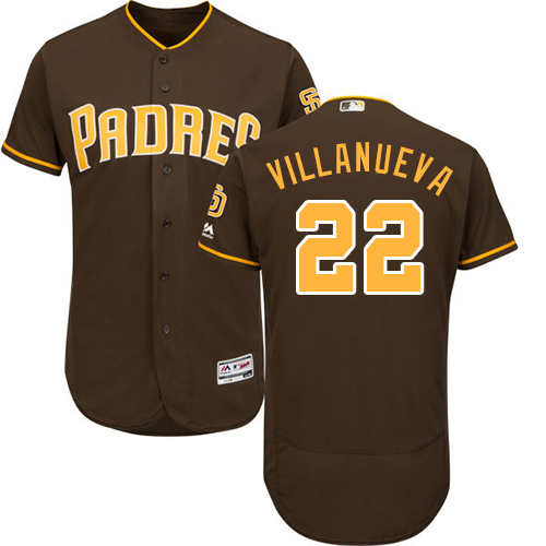San Diego Padres #22 Christian Villanueva Brown Flexbase Authentic Collection Stitched Jersey Men's