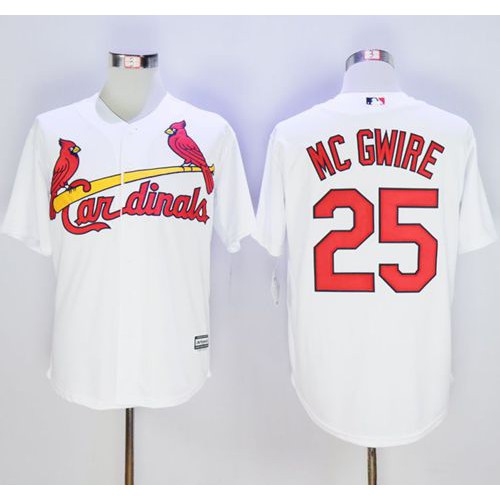 St.Louis Cardinals #25 Mark McGwire White New Cool Base Stitched Jersey Men's