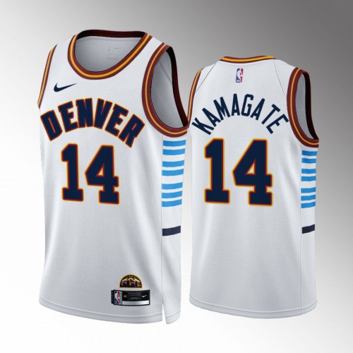 Denver Denver Nuggets #14 Ismael Kamagate White 2022-23 Mens City Edition Jersey Mens