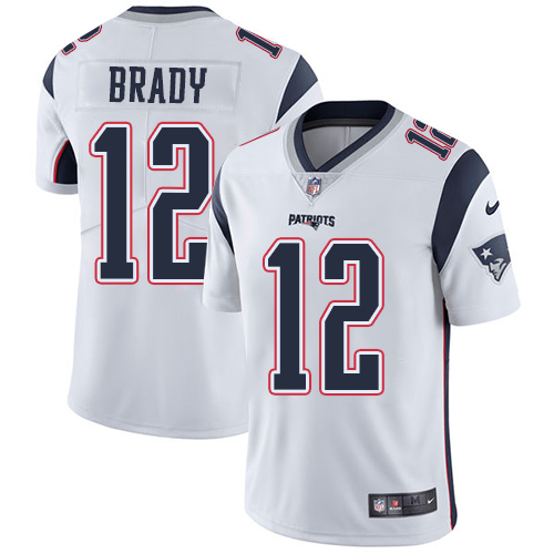 Patriots #12 Tom Brady White Youth Stitched Vapor Untouchable Limited Jersey