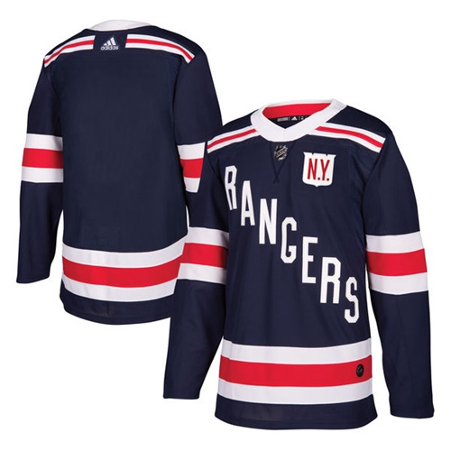 Adidas Rangers Blank Navy Blue Authentic 2018 Winter Classic Stitched Jersey