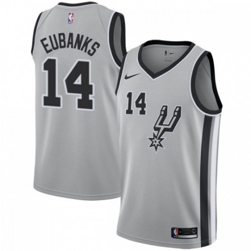 San Antonio Spurs #14 Drew Eubanks Silver Womens Swingman Statement Edition Jersey Womens