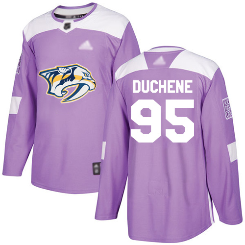 Adidas Nashville Predators #95 Matt Duchene Purple Authentic Fights Cancer Stitched Jersey Men's