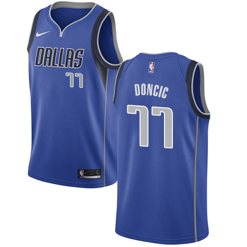 Dallas Mavericks #77 Luka Doncic Royal Youth Swingman Icon Edition Jersey Youth