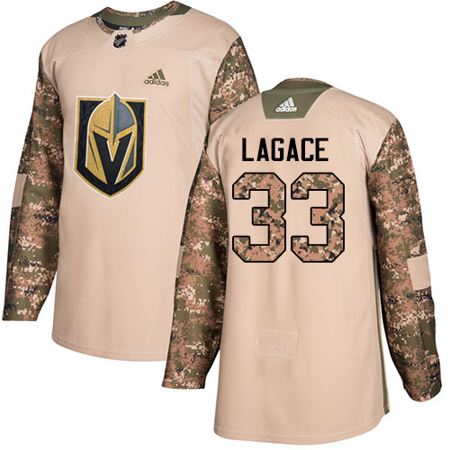 Adidas Golden Vegas Golden Knights #33 Maxime Lagace Camo Authentic 2017 Veterans Day Stitched Jersey Men's