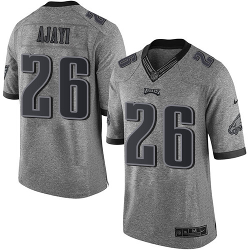 Philadelphia Eagles #26 Jay Ajayi Gray Men's Stitched Limited Gridiron Gray Jersey Men's