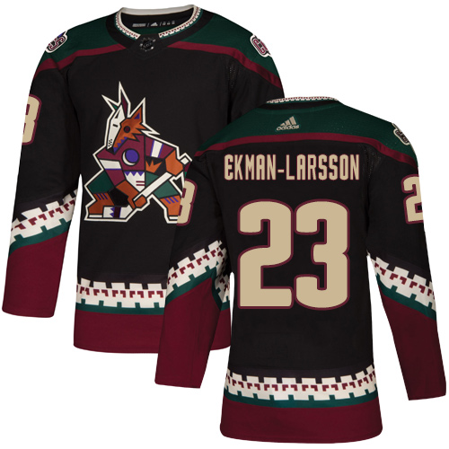 Adidas Arizona Coyotes #23 Oliver Ekman-Larsson Black Alternate Authentic Stitched Jersey Men's