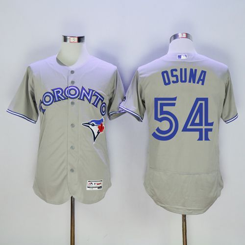Toronto Blue Jays #54 Roberto Osuna Grey Flexbase Authentic Collection Stitched Jersey Men's