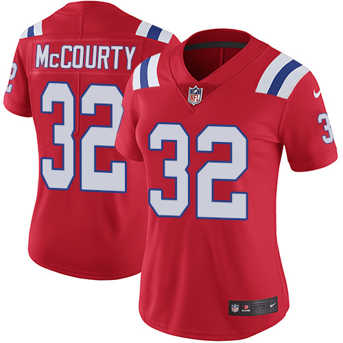 Patriots #32 Devin McCourty Red Alternate Women's Stitched Vapor Untouchable Limited Jersey