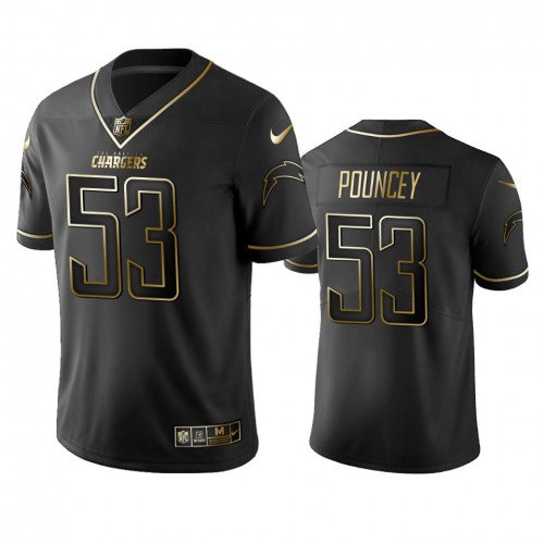 Los Angeles Chargers #53 Mike Pouncey Men's Stitched Vapor Untouchable Limited Black Golden Jersey Men's