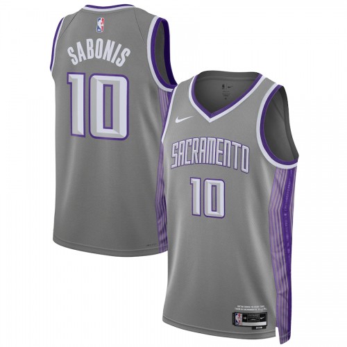 Sacramento Sacramento Kings #10 Domantas Sabonis Unisex Anthracite 2022-23 Swingman Jersey - City Edition Mens