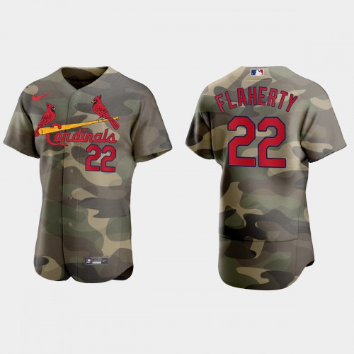 St.Louis St.Louis Cardinals #22 Jack Flaherty Men's 2021 Armed Forces Day Authentic Jersey -Camo Men's