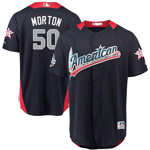 Houston Astros #50 Charlie Morton Navy Blue 2018 All-Star American League Stitched Jersey Men's