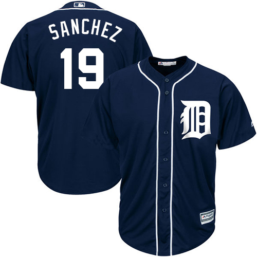 Detroit Tigers #19 Anibal Sanchez Navy Blue Cool Base Stitched Youth Jersey Youth