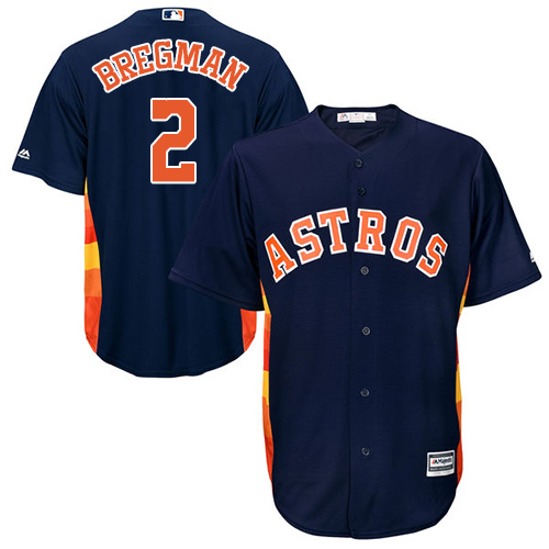Houston Astros #2 Alex Bregman Navy Blue New Cool Base Stitched Jersey Men's