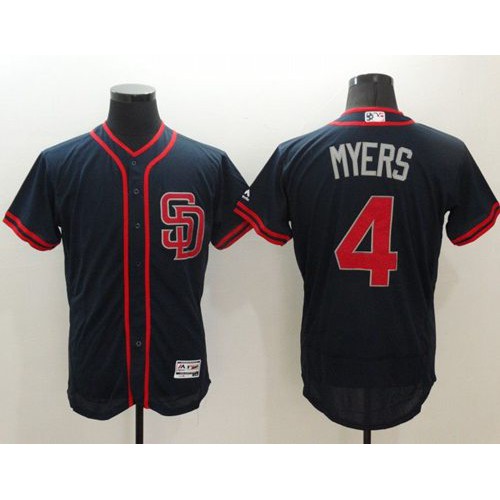 San Diego Padres #4 Wil Myers Navy Blue Fashion Stars & Stripes Flexbase Authentic Stitched Jersey Men's