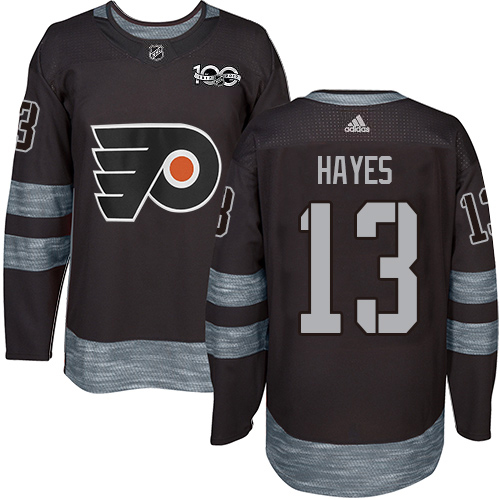 Adidas Philadelphia Flyers #13 Kevin Hayes Black 1917-2017 100th Anniversary Stitched Jersey Men's