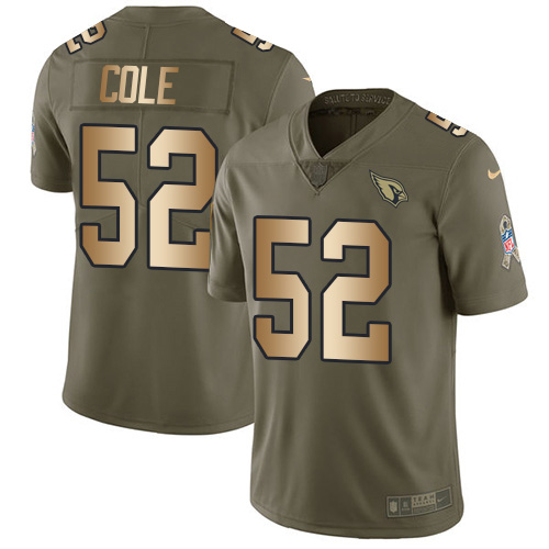Arizona Cardinals #52 Mason Cole Olive/Gold Men's Stitched Limited 2017 Salute to Service Jersey Men's