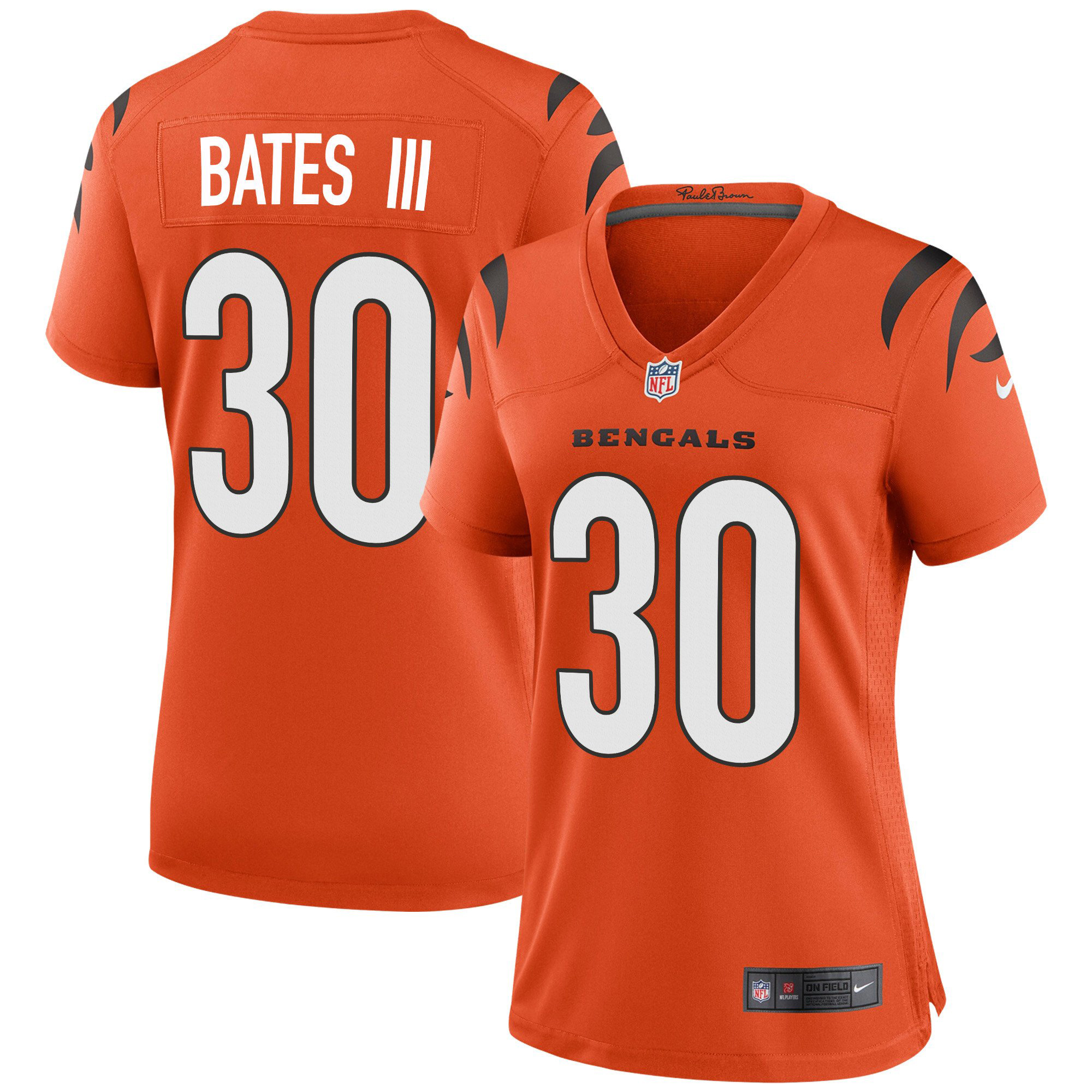 Cincinnati Bengals #30 Jessie Bates Orange Women's Game Jersey