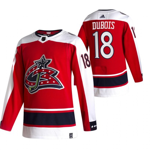 Columbus Columbus Blue Jackets #18 Pierre-Luc Dubois Red Men's Adidas 2020-21 Reverse Retro Alternate Jersey Men's