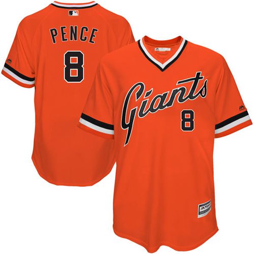 San Francisco Giants #8 Hunter Pence Orange 1978 Turn Back The Clock Stitched Jersey Men's