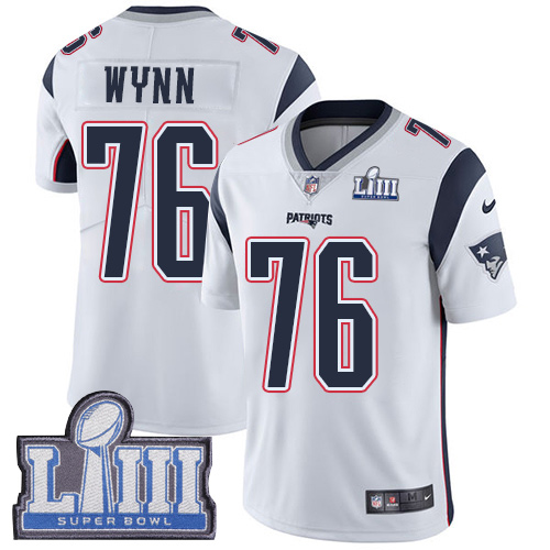 New England Patriots #76 Isaiah Wynn White Super Bowl LIII Bound Youth Stitched Vapor Untouchable Limited Jersey Youth