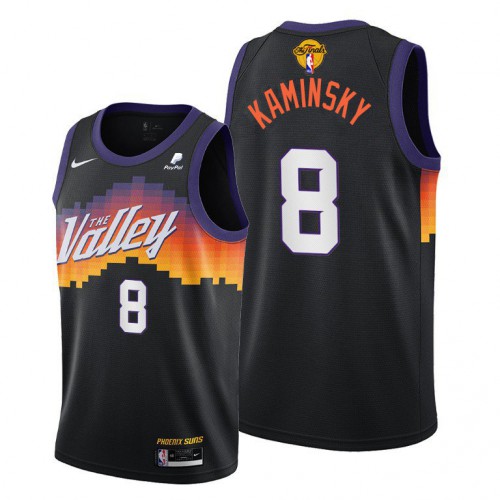 Phoenix Suns #8 Frank Kaminsky Mens 2021 Finals Bound City Edition Jersey Black Mens