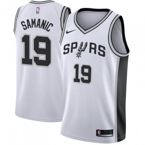 San Antonio Spurs #19 Luka Samanic White Swingman Association Edition Jersey Mens