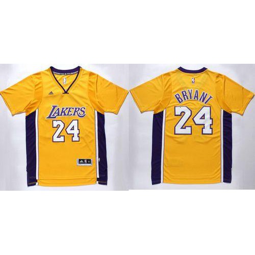 Los Angeles Lakers #24 Kobe Bryant Gold Short Sleeve Stitched Jersey Mens