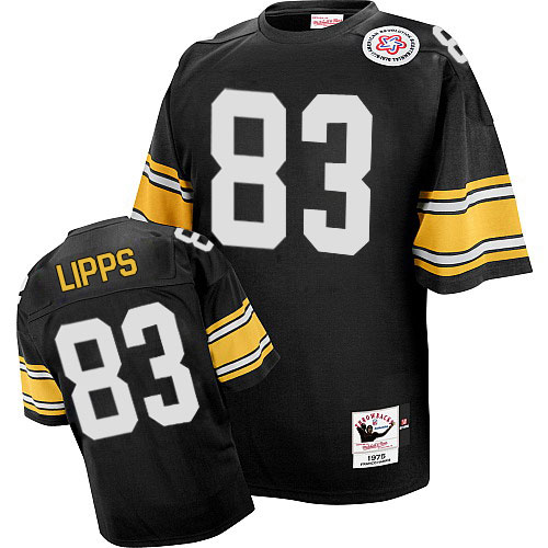 Mitchell And Ness Pittsburgh Steelers #83 Louis Lipps Black Stitched Jersey Men's