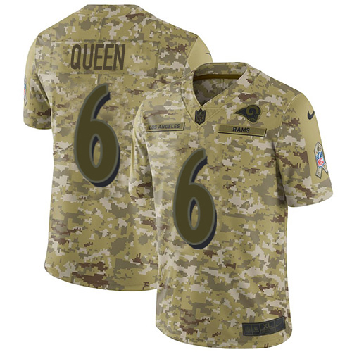 Ravens #6 Patrick Queen Camo Youth Stitched Limited 2018 Salute To Service Jersey